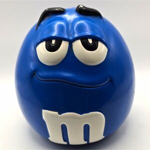 Galerie M&M's Blue Character Candy Jar w/Lid 6" Round Free Standing